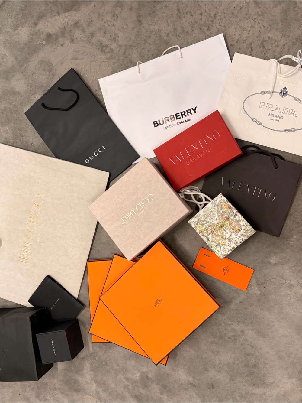 Collection of Designer Bags and Boxes